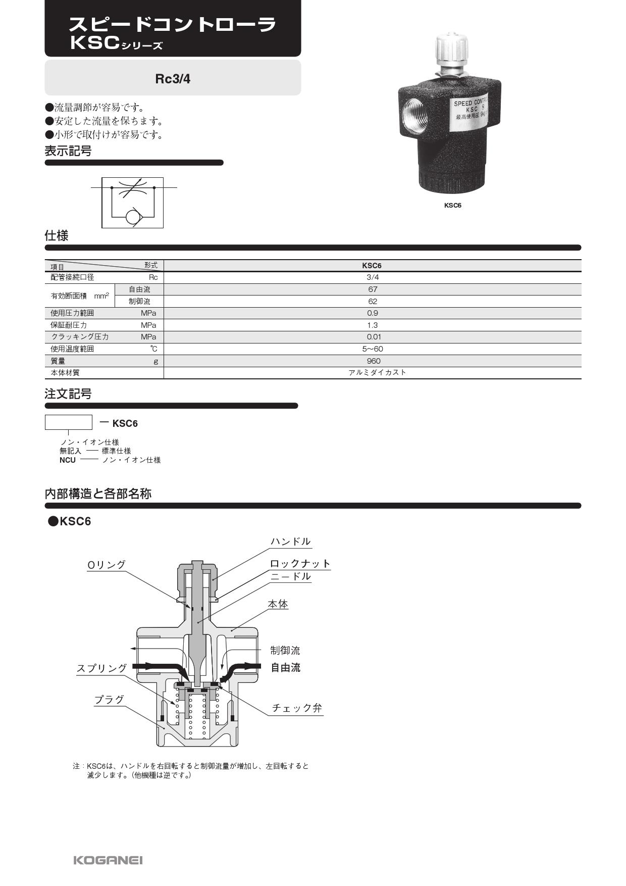 製品詳細 | 株式会社コガネイ